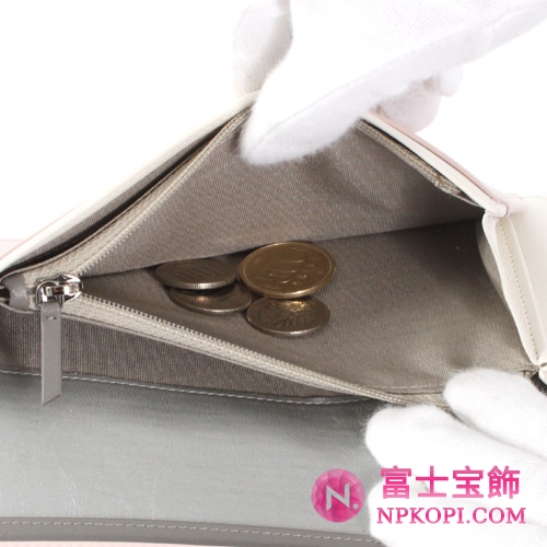 シャネル ココマーク キルティング 長財布 シルバー＆ライトピンク A68630 